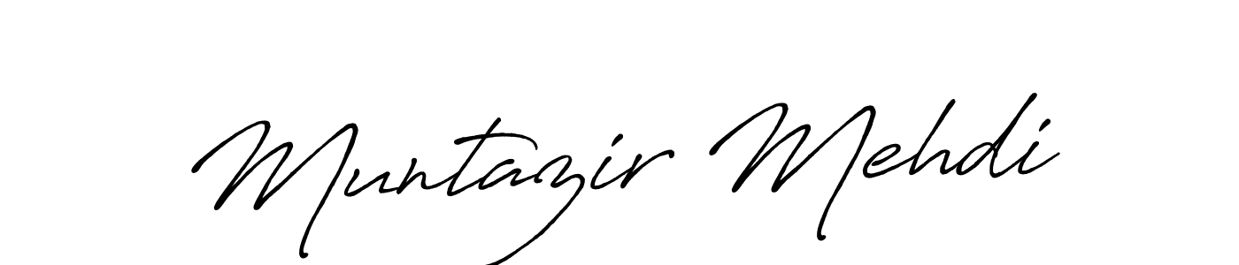 Antro_Vectra_Bolder is a professional signature style that is perfect for those who want to add a touch of class to their signature. It is also a great choice for those who want to make their signature more unique. Get Muntazir Mehdi name to fancy signature for free. Muntazir Mehdi signature style 7 images and pictures png