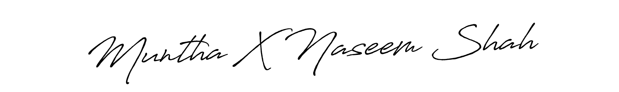 Once you've used our free online signature maker to create your best signature Antro_Vectra_Bolder style, it's time to enjoy all of the benefits that Muntha X Naseem Shah name signing documents. Muntha X Naseem Shah signature style 7 images and pictures png