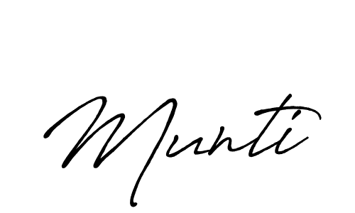 How to make Munti name signature. Use Antro_Vectra_Bolder style for creating short signs online. This is the latest handwritten sign. Munti signature style 7 images and pictures png