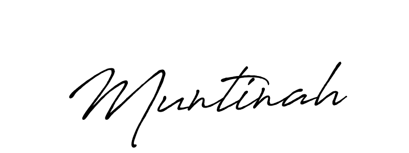 Similarly Antro_Vectra_Bolder is the best handwritten signature design. Signature creator online .You can use it as an online autograph creator for name Muntinah. Muntinah signature style 7 images and pictures png