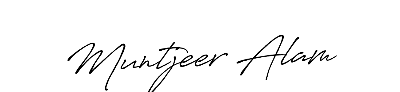 It looks lik you need a new signature style for name Muntjeer Alam. Design unique handwritten (Antro_Vectra_Bolder) signature with our free signature maker in just a few clicks. Muntjeer Alam signature style 7 images and pictures png