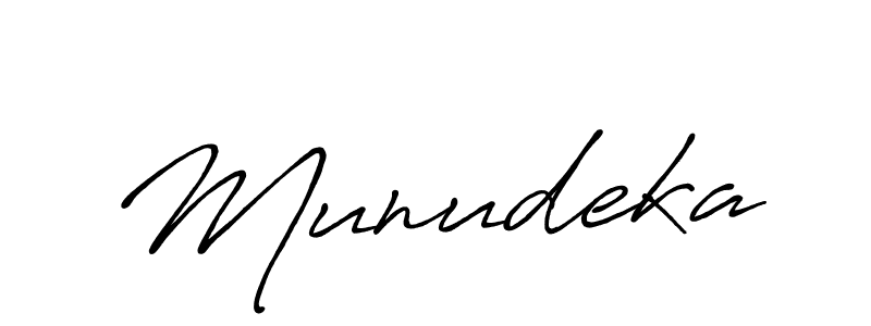 Create a beautiful signature design for name Munudeka. With this signature (Antro_Vectra_Bolder) fonts, you can make a handwritten signature for free. Munudeka signature style 7 images and pictures png