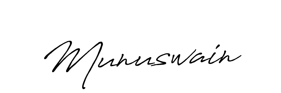 Create a beautiful signature design for name Munuswain. With this signature (Antro_Vectra_Bolder) fonts, you can make a handwritten signature for free. Munuswain signature style 7 images and pictures png