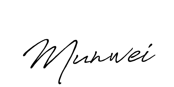 Use a signature maker to create a handwritten signature online. With this signature software, you can design (Antro_Vectra_Bolder) your own signature for name Munwei. Munwei signature style 7 images and pictures png