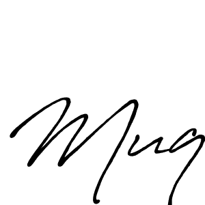 The best way (Antro_Vectra_Bolder) to make a short signature is to pick only two or three words in your name. The name Muq include a total of six letters. For converting this name. Muq signature style 7 images and pictures png