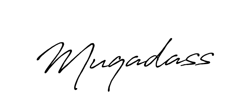 Design your own signature with our free online signature maker. With this signature software, you can create a handwritten (Antro_Vectra_Bolder) signature for name Muqadass. Muqadass signature style 7 images and pictures png