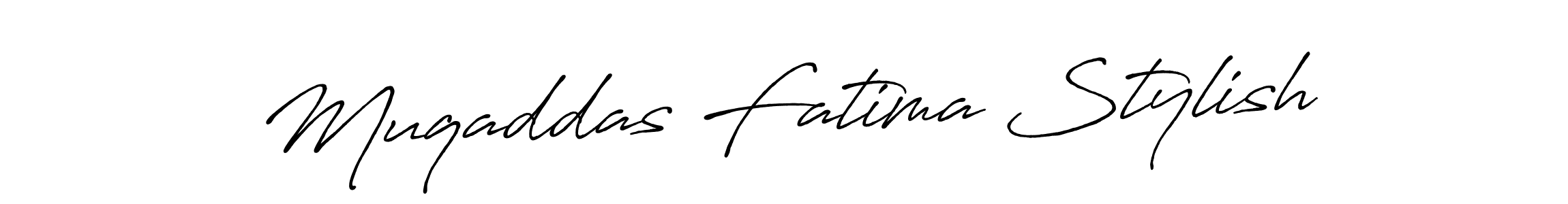 Design your own signature with our free online signature maker. With this signature software, you can create a handwritten (Antro_Vectra_Bolder) signature for name Muqaddas Fatima Stylish. Muqaddas Fatima Stylish signature style 7 images and pictures png