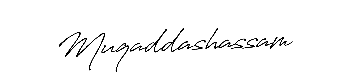 Design your own signature with our free online signature maker. With this signature software, you can create a handwritten (Antro_Vectra_Bolder) signature for name Muqaddashassam. Muqaddashassam signature style 7 images and pictures png