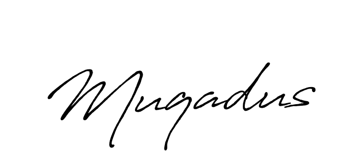 Use a signature maker to create a handwritten signature online. With this signature software, you can design (Antro_Vectra_Bolder) your own signature for name Muqadus. Muqadus signature style 7 images and pictures png