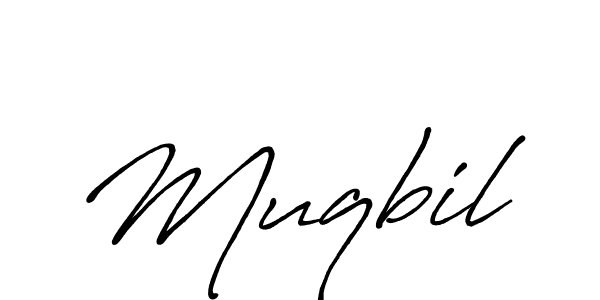 Make a beautiful signature design for name Muqbil. With this signature (Antro_Vectra_Bolder) style, you can create a handwritten signature for free. Muqbil signature style 7 images and pictures png