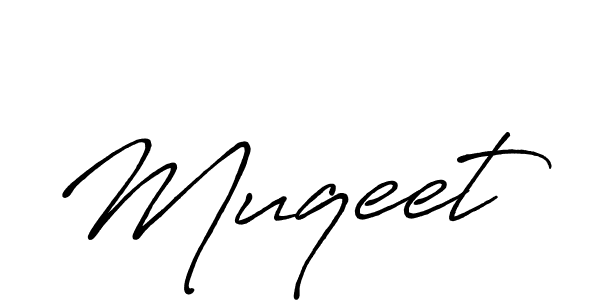 How to make Muqeet name signature. Use Antro_Vectra_Bolder style for creating short signs online. This is the latest handwritten sign. Muqeet signature style 7 images and pictures png