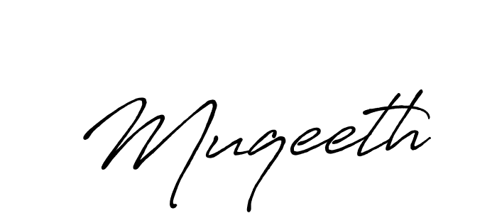 Also we have Muqeeth name is the best signature style. Create professional handwritten signature collection using Antro_Vectra_Bolder autograph style. Muqeeth signature style 7 images and pictures png