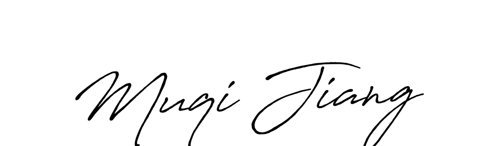 Also You can easily find your signature by using the search form. We will create Muqi Jiang name handwritten signature images for you free of cost using Antro_Vectra_Bolder sign style. Muqi Jiang signature style 7 images and pictures png
