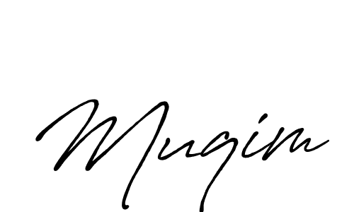 Design your own signature with our free online signature maker. With this signature software, you can create a handwritten (Antro_Vectra_Bolder) signature for name Muqim. Muqim signature style 7 images and pictures png