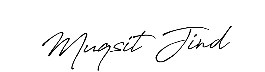 Create a beautiful signature design for name Muqsit Jind. With this signature (Antro_Vectra_Bolder) fonts, you can make a handwritten signature for free. Muqsit Jind signature style 7 images and pictures png