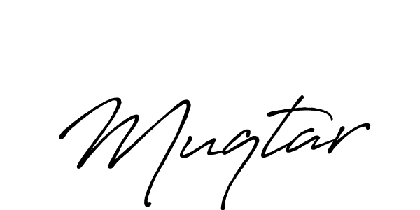 Use a signature maker to create a handwritten signature online. With this signature software, you can design (Antro_Vectra_Bolder) your own signature for name Muqtar. Muqtar signature style 7 images and pictures png