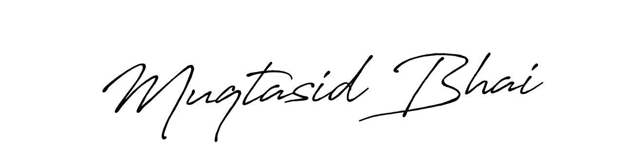 How to make Muqtasid Bhai signature? Antro_Vectra_Bolder is a professional autograph style. Create handwritten signature for Muqtasid Bhai name. Muqtasid Bhai signature style 7 images and pictures png