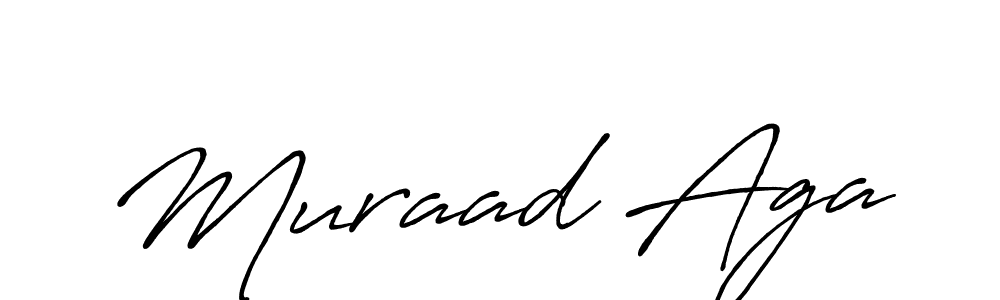 How to make Muraad Aga name signature. Use Antro_Vectra_Bolder style for creating short signs online. This is the latest handwritten sign. Muraad Aga signature style 7 images and pictures png