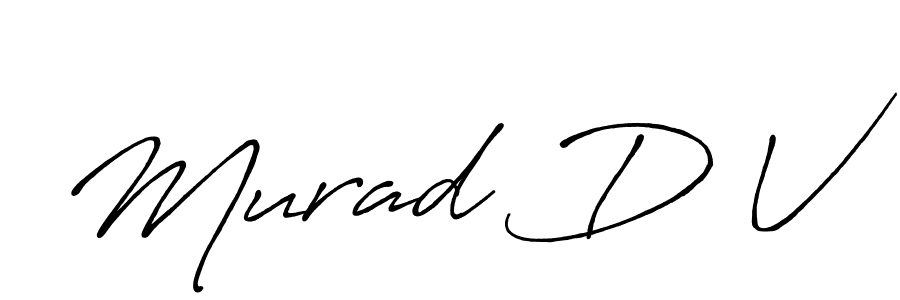 It looks lik you need a new signature style for name Murad D V. Design unique handwritten (Antro_Vectra_Bolder) signature with our free signature maker in just a few clicks. Murad D V signature style 7 images and pictures png