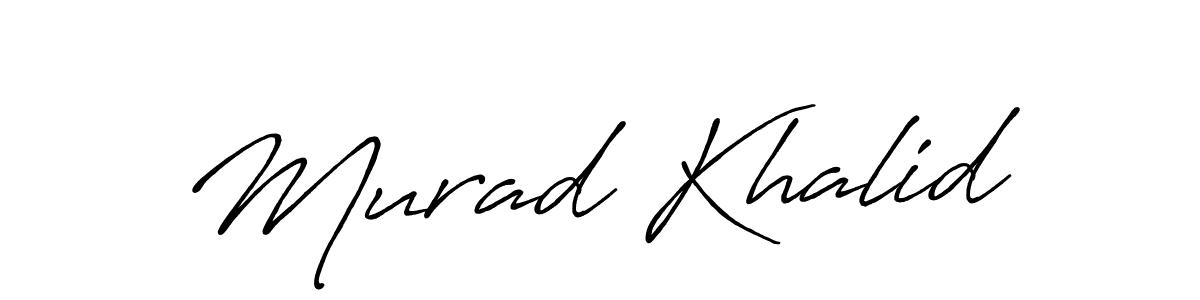 Murad Khalid stylish signature style. Best Handwritten Sign (Antro_Vectra_Bolder) for my name. Handwritten Signature Collection Ideas for my name Murad Khalid. Murad Khalid signature style 7 images and pictures png