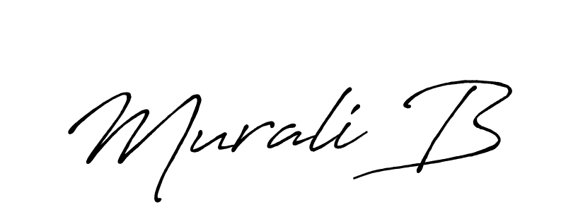 Antro_Vectra_Bolder is a professional signature style that is perfect for those who want to add a touch of class to their signature. It is also a great choice for those who want to make their signature more unique. Get Murali B name to fancy signature for free. Murali B signature style 7 images and pictures png