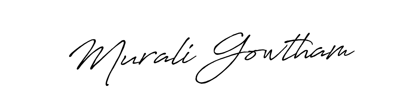 You can use this online signature creator to create a handwritten signature for the name Murali Gowtham. This is the best online autograph maker. Murali Gowtham signature style 7 images and pictures png