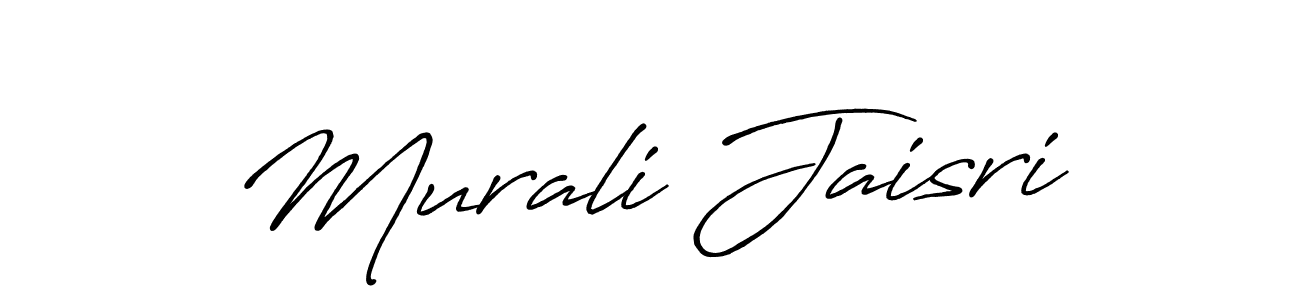 Make a beautiful signature design for name Murali Jaisri. With this signature (Antro_Vectra_Bolder) style, you can create a handwritten signature for free. Murali Jaisri signature style 7 images and pictures png