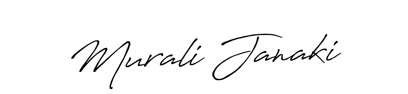 Use a signature maker to create a handwritten signature online. With this signature software, you can design (Antro_Vectra_Bolder) your own signature for name Murali Janaki. Murali Janaki signature style 7 images and pictures png