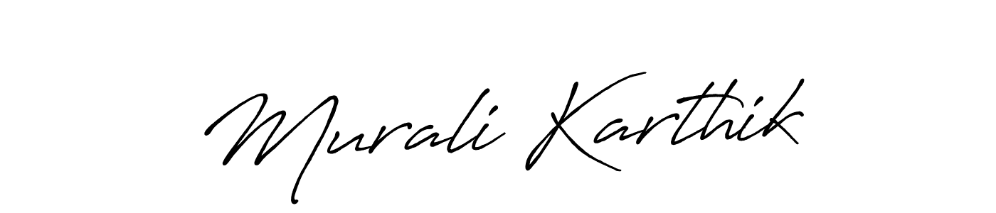 Design your own signature with our free online signature maker. With this signature software, you can create a handwritten (Antro_Vectra_Bolder) signature for name Murali Karthik. Murali Karthik signature style 7 images and pictures png