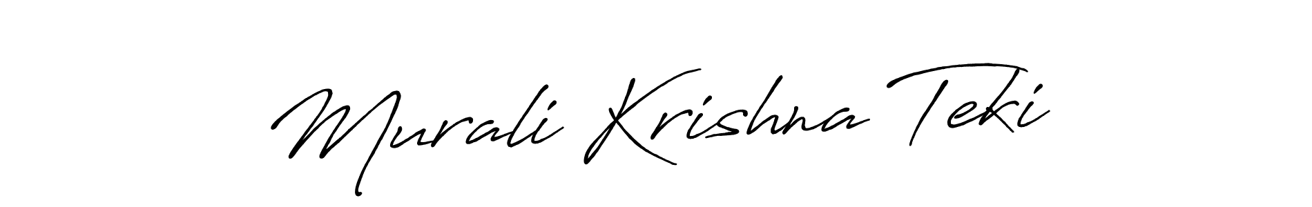 It looks lik you need a new signature style for name Murali Krishna Teki. Design unique handwritten (Antro_Vectra_Bolder) signature with our free signature maker in just a few clicks. Murali Krishna Teki signature style 7 images and pictures png