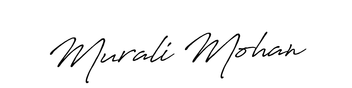 Use a signature maker to create a handwritten signature online. With this signature software, you can design (Antro_Vectra_Bolder) your own signature for name Murali Mohan. Murali Mohan signature style 7 images and pictures png