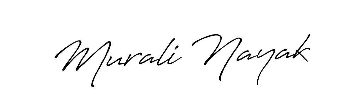Antro_Vectra_Bolder is a professional signature style that is perfect for those who want to add a touch of class to their signature. It is also a great choice for those who want to make their signature more unique. Get Murali Nayak name to fancy signature for free. Murali Nayak signature style 7 images and pictures png