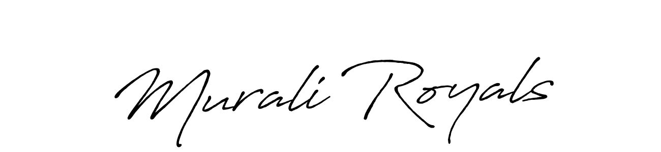 Also we have Murali Royals name is the best signature style. Create professional handwritten signature collection using Antro_Vectra_Bolder autograph style. Murali Royals signature style 7 images and pictures png