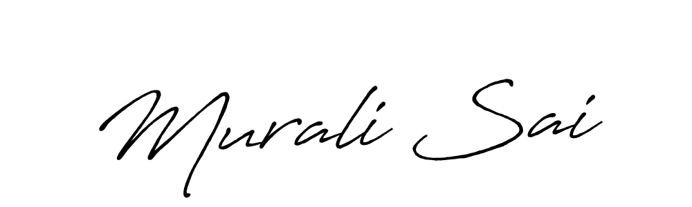 How to make Murali Sai signature? Antro_Vectra_Bolder is a professional autograph style. Create handwritten signature for Murali Sai name. Murali Sai signature style 7 images and pictures png