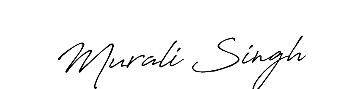 Murali Singh stylish signature style. Best Handwritten Sign (Antro_Vectra_Bolder) for my name. Handwritten Signature Collection Ideas for my name Murali Singh. Murali Singh signature style 7 images and pictures png