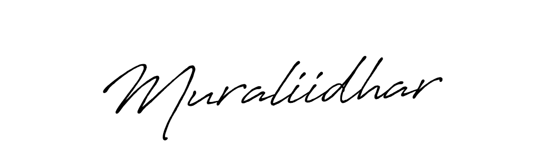 Design your own signature with our free online signature maker. With this signature software, you can create a handwritten (Antro_Vectra_Bolder) signature for name Muraliidhar. Muraliidhar signature style 7 images and pictures png
