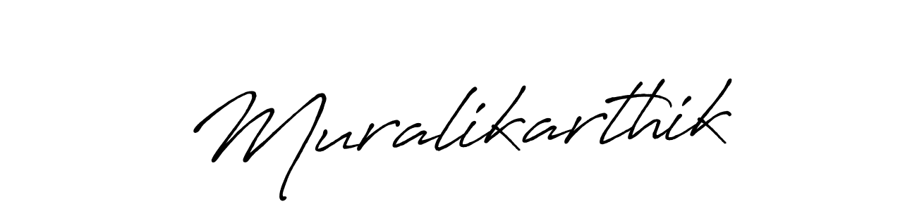 Create a beautiful signature design for name Muralikarthik. With this signature (Antro_Vectra_Bolder) fonts, you can make a handwritten signature for free. Muralikarthik signature style 7 images and pictures png