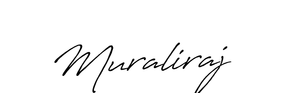 Make a beautiful signature design for name Muraliraj. With this signature (Antro_Vectra_Bolder) style, you can create a handwritten signature for free. Muraliraj signature style 7 images and pictures png