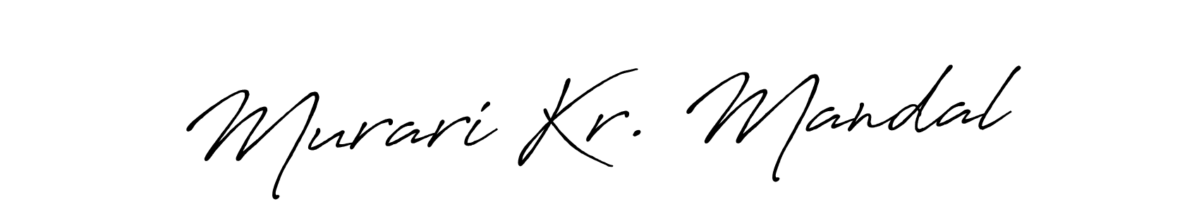 Make a beautiful signature design for name Murari Kr. Mandal. With this signature (Antro_Vectra_Bolder) style, you can create a handwritten signature for free. Murari Kr. Mandal signature style 7 images and pictures png