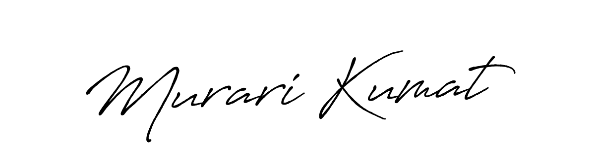 Create a beautiful signature design for name Murari Kumat. With this signature (Antro_Vectra_Bolder) fonts, you can make a handwritten signature for free. Murari Kumat signature style 7 images and pictures png