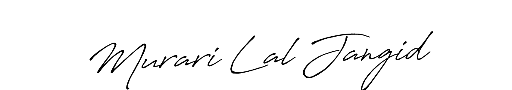 Make a beautiful signature design for name Murari Lal Jangid. With this signature (Antro_Vectra_Bolder) style, you can create a handwritten signature for free. Murari Lal Jangid signature style 7 images and pictures png