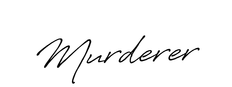 Make a beautiful signature design for name Murderer. With this signature (Antro_Vectra_Bolder) style, you can create a handwritten signature for free. Murderer signature style 7 images and pictures png