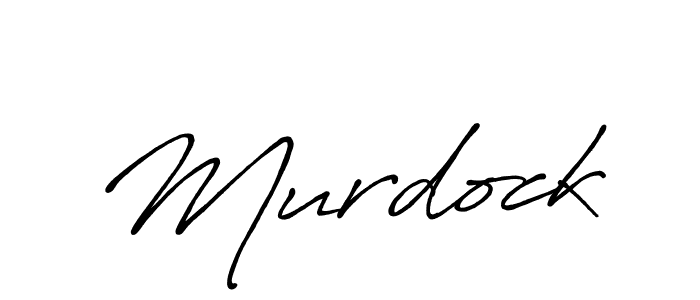 Use a signature maker to create a handwritten signature online. With this signature software, you can design (Antro_Vectra_Bolder) your own signature for name Murdock. Murdock signature style 7 images and pictures png