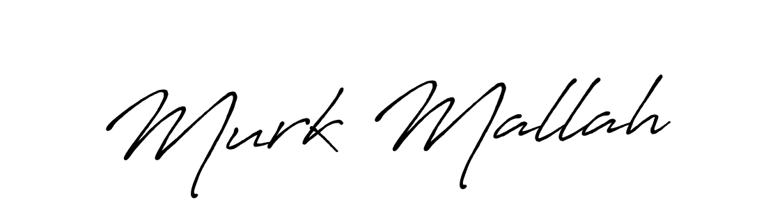 Design your own signature with our free online signature maker. With this signature software, you can create a handwritten (Antro_Vectra_Bolder) signature for name Murk Mallah. Murk Mallah signature style 7 images and pictures png