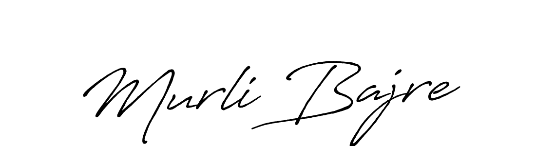 Create a beautiful signature design for name Murli Bajre. With this signature (Antro_Vectra_Bolder) fonts, you can make a handwritten signature for free. Murli Bajre signature style 7 images and pictures png