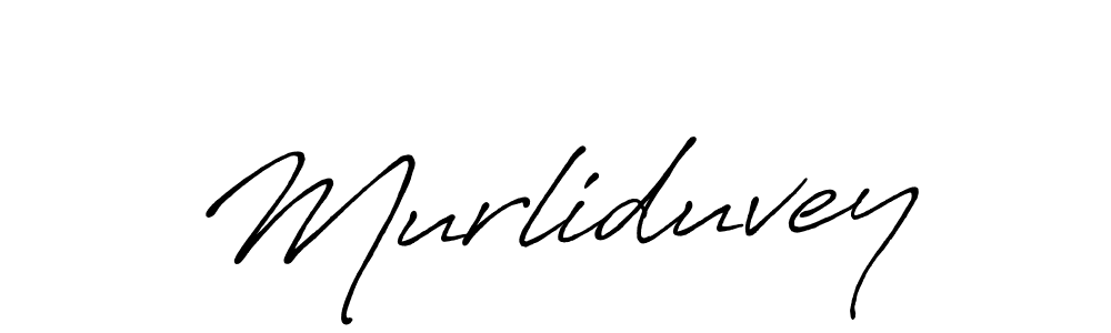 Make a beautiful signature design for name Murliduvey. With this signature (Antro_Vectra_Bolder) style, you can create a handwritten signature for free. Murliduvey signature style 7 images and pictures png