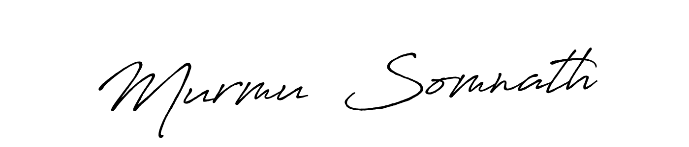 Create a beautiful signature design for name Murmu  Somnath. With this signature (Antro_Vectra_Bolder) fonts, you can make a handwritten signature for free. Murmu  Somnath signature style 7 images and pictures png