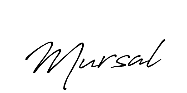 It looks lik you need a new signature style for name Mursal. Design unique handwritten (Antro_Vectra_Bolder) signature with our free signature maker in just a few clicks. Mursal signature style 7 images and pictures png