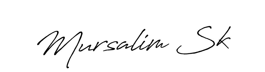 Design your own signature with our free online signature maker. With this signature software, you can create a handwritten (Antro_Vectra_Bolder) signature for name Mursalim Sk. Mursalim Sk signature style 7 images and pictures png
