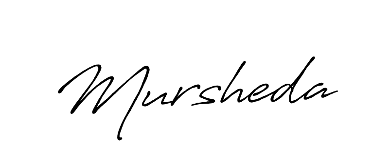 Make a beautiful signature design for name Mursheda. With this signature (Antro_Vectra_Bolder) style, you can create a handwritten signature for free. Mursheda signature style 7 images and pictures png